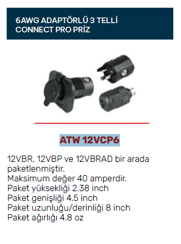 Marinco Troll Mtr, Plug And Recep W/6 Gauge Adap