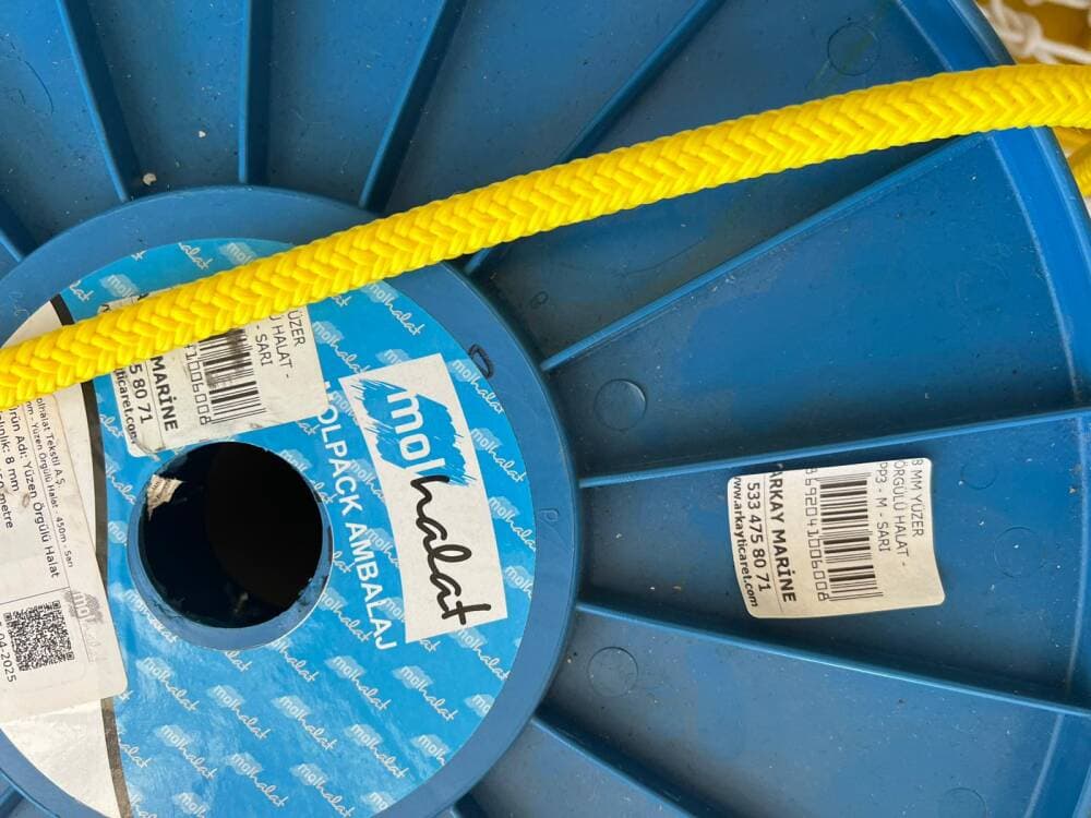 Yüzer Örgülü Halat - Pp3 - M - Sarı