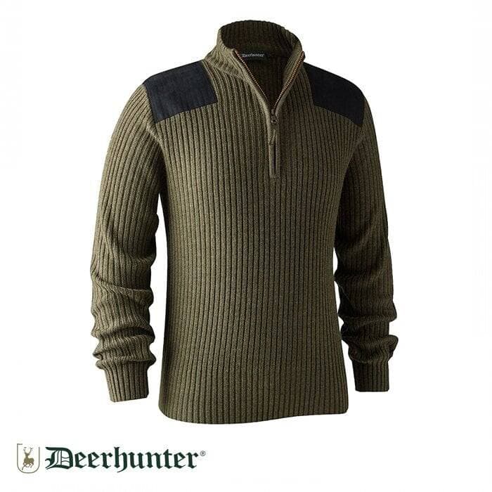 Deerhunter Rogaland Yarım Fermuarlı Yeşil Kazak M