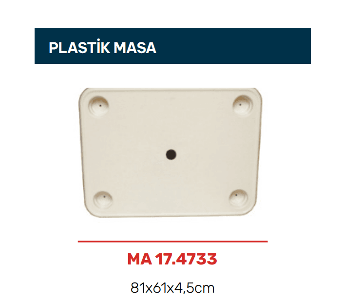 Plastik Masa 81X61X4,5CM