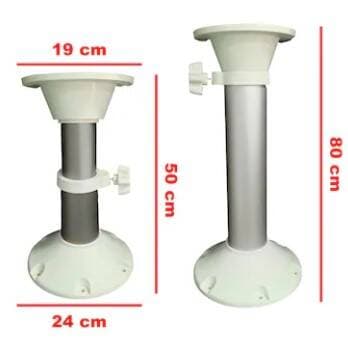 Masa Ayağı 2 Kademeli Beyaz 50-80 Cm