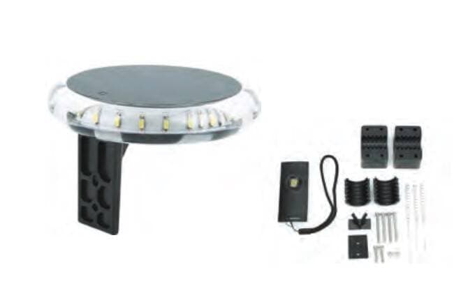 Solar Panelli LED Demir Feneri Ve Çakar Kumandali