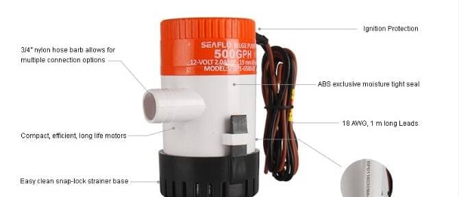 Seaflo Sintine Pompasi 500 Gph 12 V