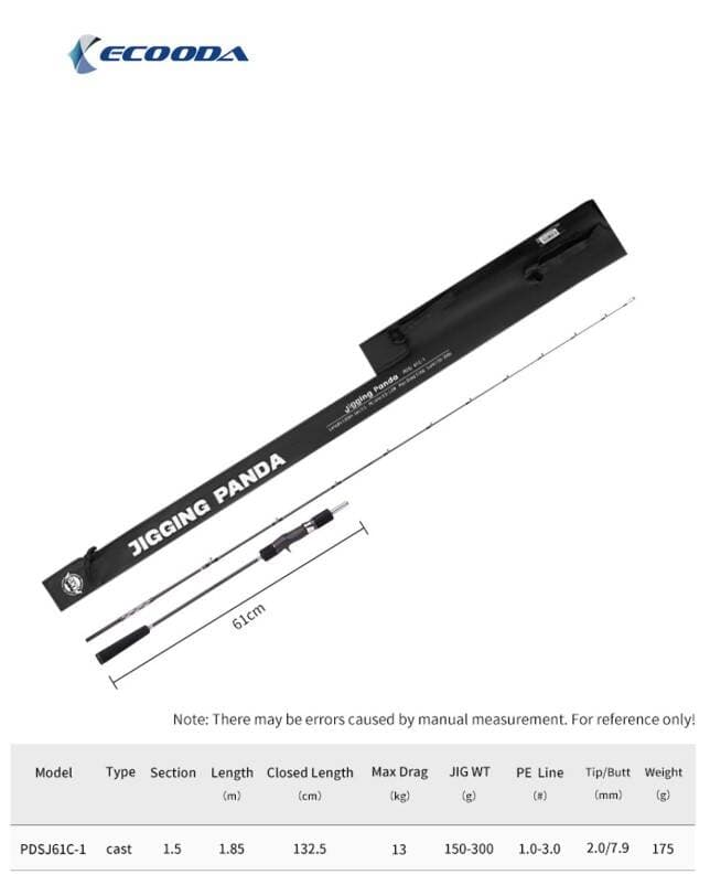 Ecooda Panda61 185cm 150-300g Slow Jigging Kamış