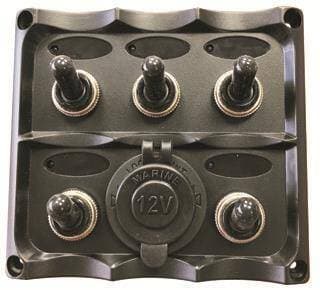 5'Lİ Switch Panel Işıklı Çakmak Soketli 95X105 M