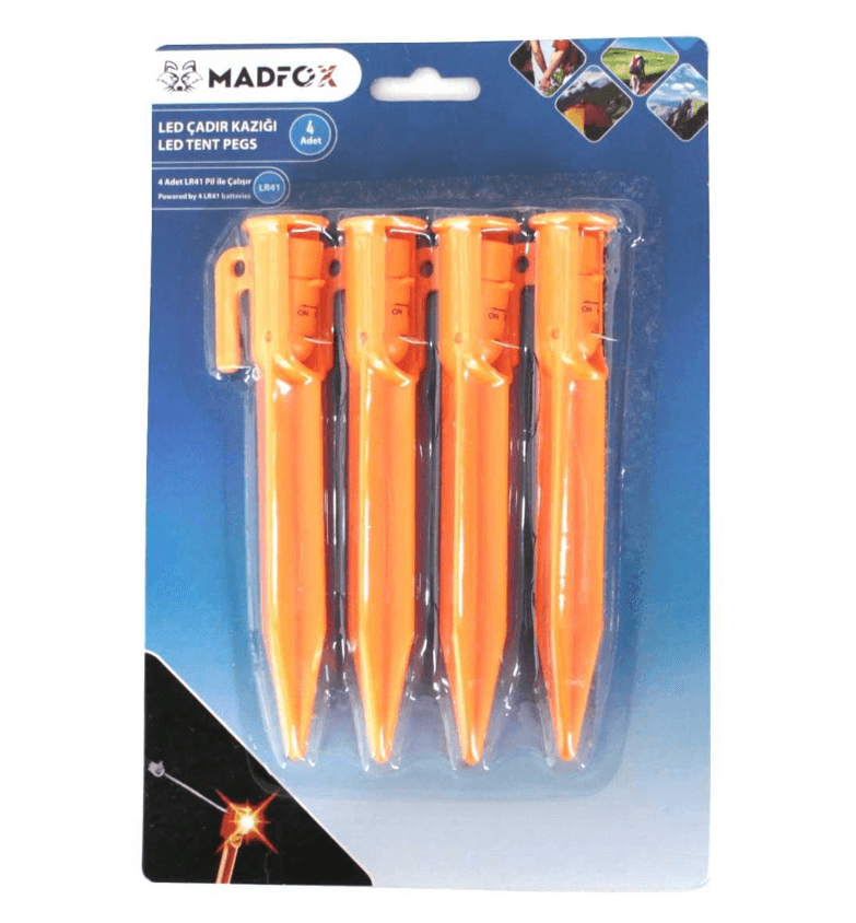 Madfox LED Işıklı Çadır Kazığı 15cm 4Pcs