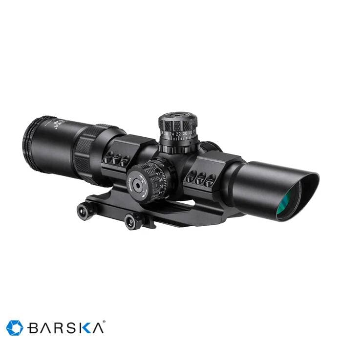 Barska 1-4X28, 30MM, Ir, Mildot Tüfekdürbünü
