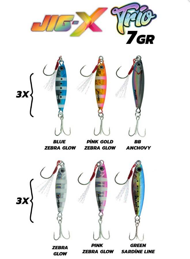 Fujin Jig-x Trio Micro Jig 7gr